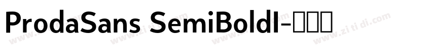 ProdaSans SemiBoldI字体转换